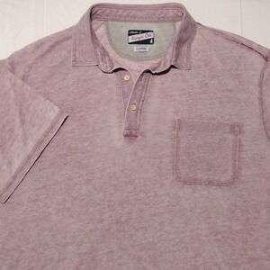 Johnnie-O Hangin Out Polo Shirt Mens XL Short Sleeve The Local Rosewood Burn Out